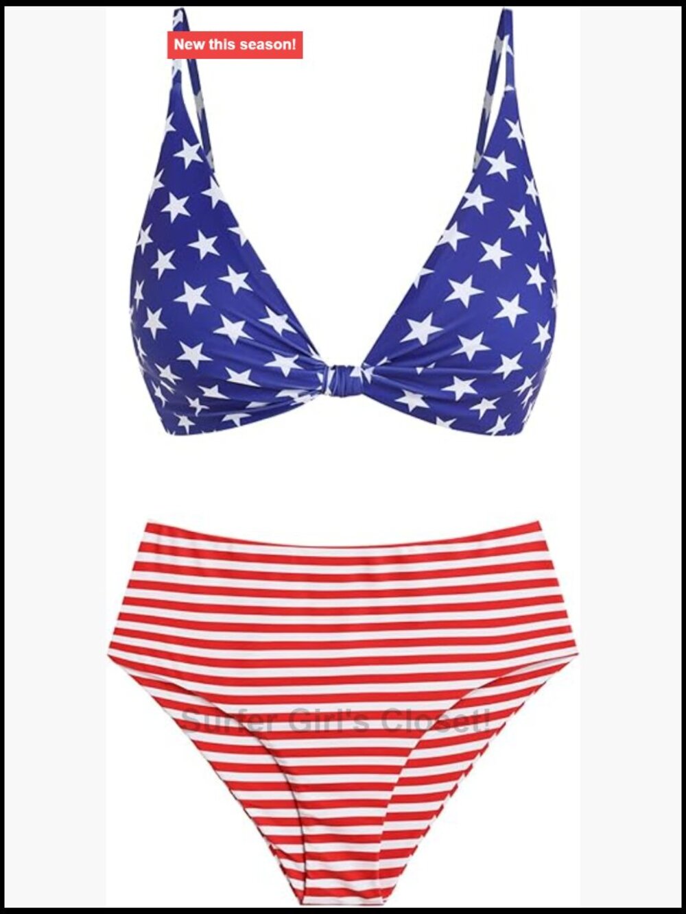 Push Up V Neck Knot Front Bikini Set High Cut Cheeky Two Piece Swimwear